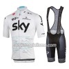 Conjunto Maillot + Culotte Corto con tirantes 2017 Team Sky Mujer N003